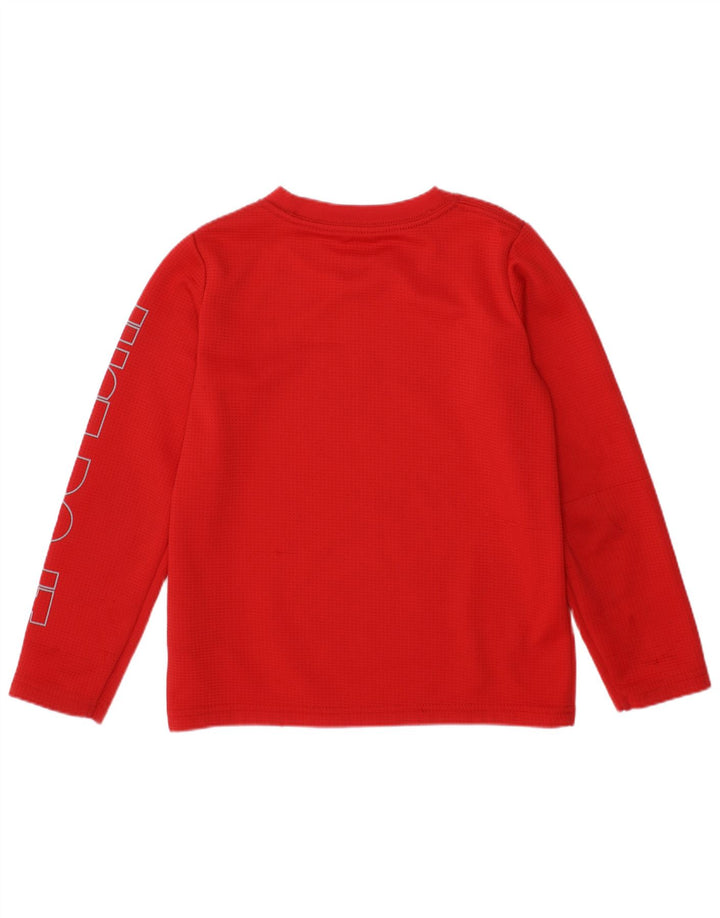 Top grafico Nike da ragazzo a maniche lunghe 4-5 anni in poliestere rosso