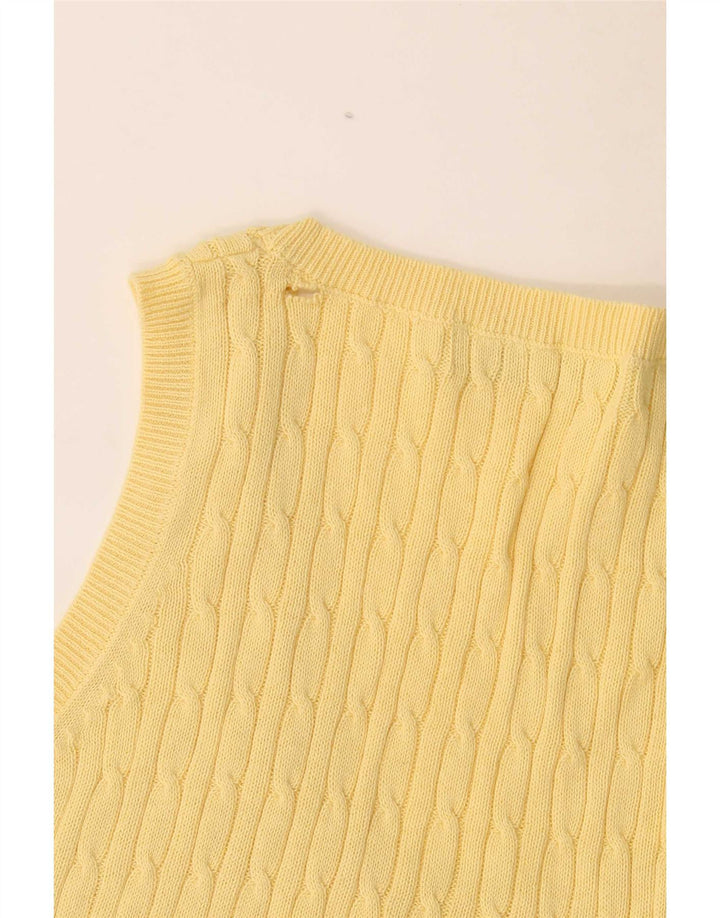 Canotta canotta da donna Zara UK 12 cotone giallo medio