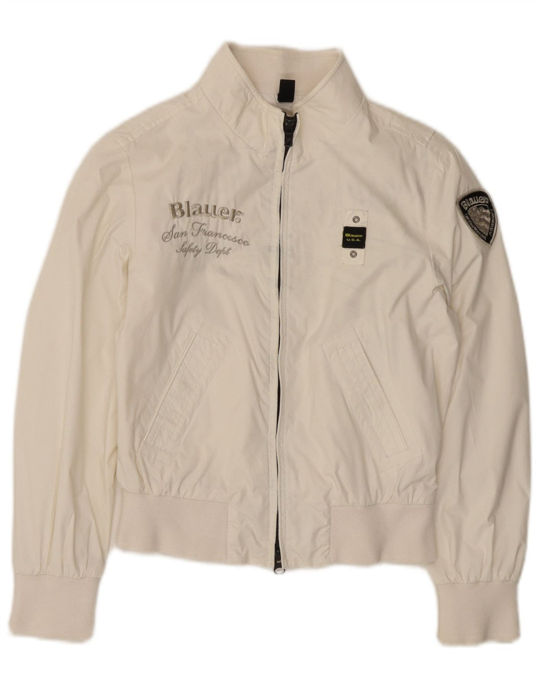 Giubbotto bomber grafico per ragazze Blauer 9-10 anni bianco classico
