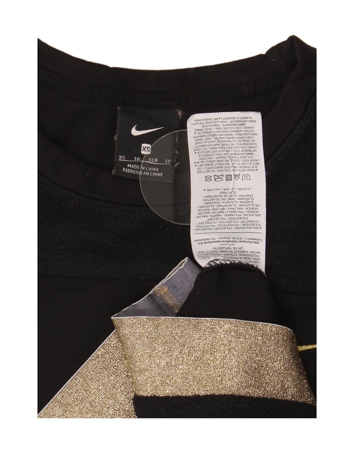 Felpa oversize da donna Nike UK 6 XS poliestere color block nero