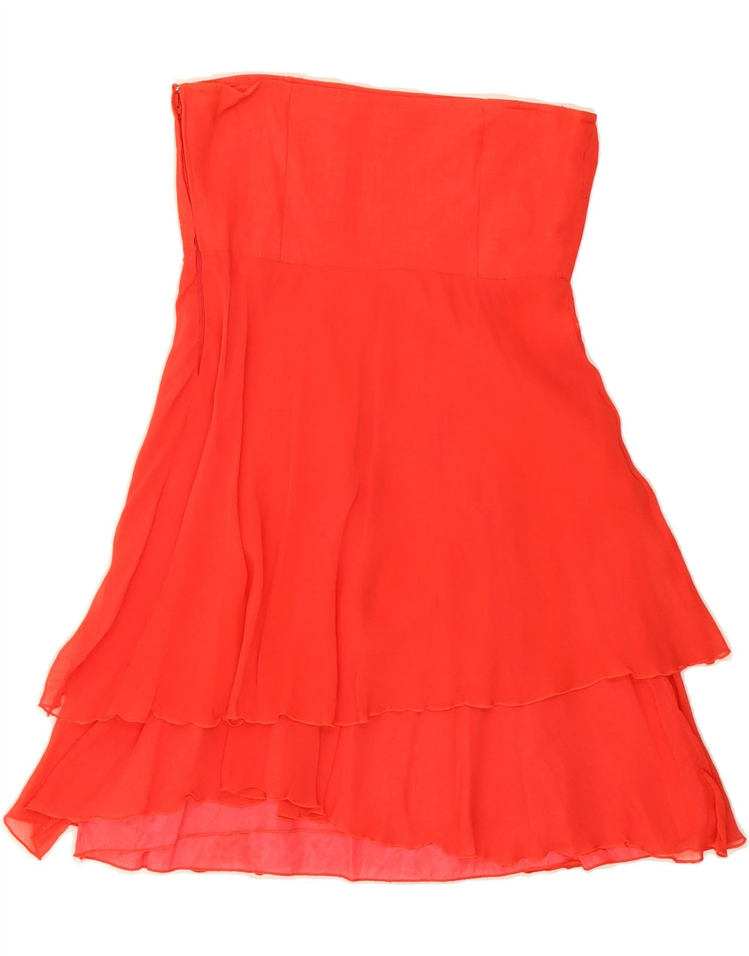 VINTAGE Womens Strapless Dress UK 8 Small Red Vintage Vintage and Second-Hand Vintage from Messina Hembry 