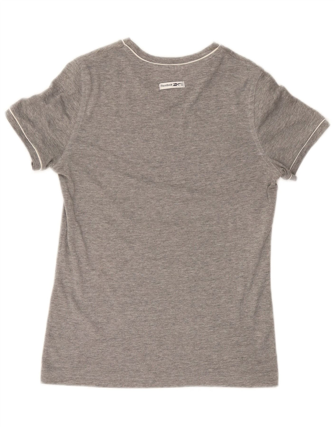 T-shirt grafica da donna REEBOK Top UK 14 cotone grigio medio