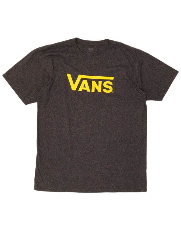 T-shirt grafica da uomo Vans grande grigia