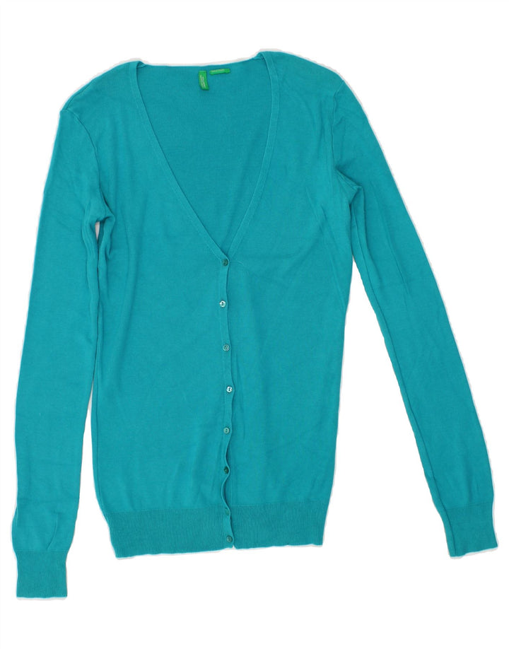 BENETTON Womens Cardigan Sweater UK 14 Medium Blue Vintage Benetton and Second-Hand Benetton from Messina Hembry 
