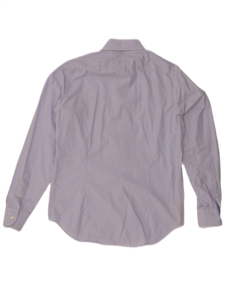 MASSIMO DUTTI Camicia da uomo Taglia 15 38 Cotone gessato blu medio