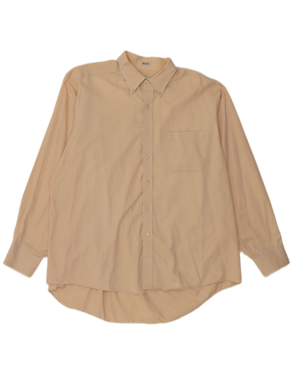 Camicia Izod da uomo vestibilità regolare taglia 18 2XL cotone beige