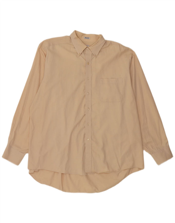 Camicia Izod da uomo vestibilità regolare taglia 18 2XL cotone beige