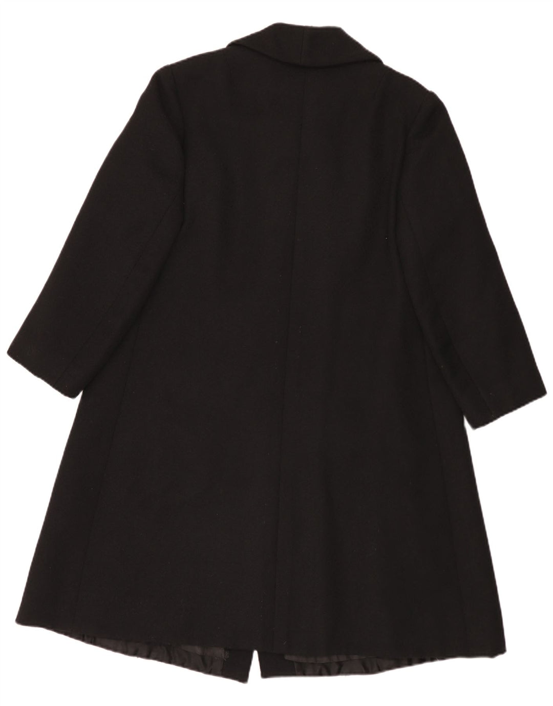 Cappotto doppiopetto vintage da donna UK 14 medio nero