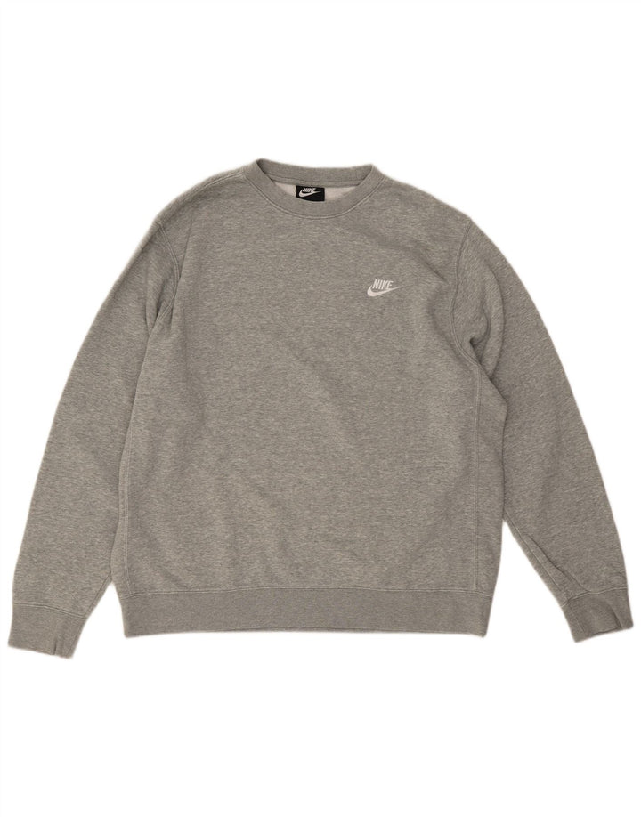 Felpa da uomo Nike Maglione grande in cotone chiazzato grigio