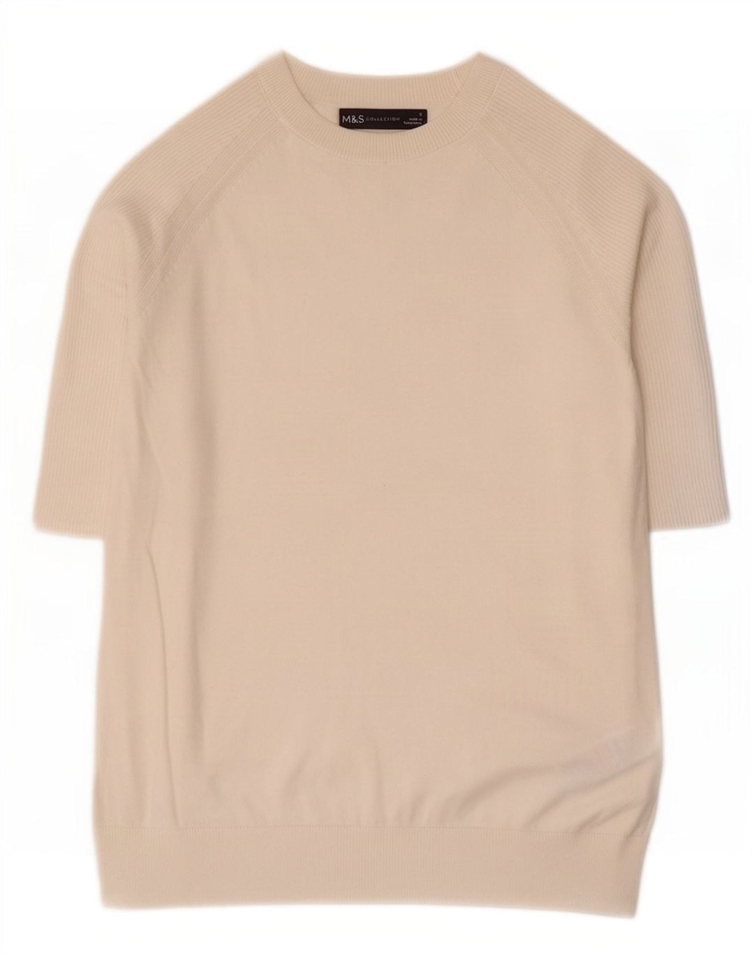 Maglione maglione con scollo a barca da donna Marks & Spencer UK 10 piccolo bianco sporco