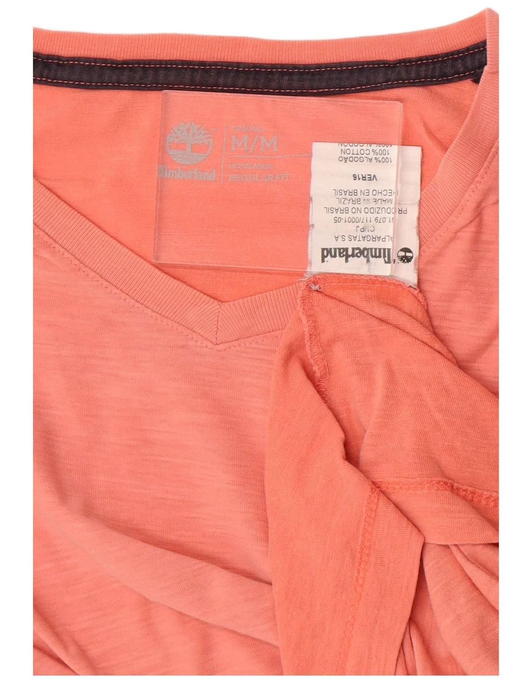 T-shirt Timberland da uomo con vestibilità regolare, cotone arancione medio