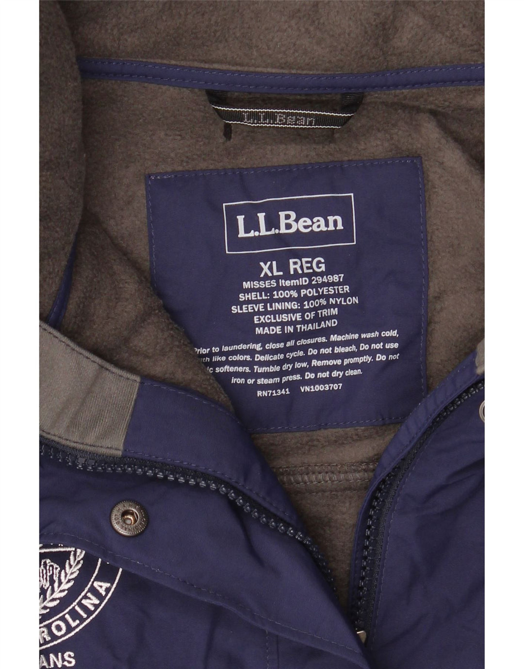 Giacca a vento oversize da donna L.L.BEAN UK 18 XL Poliestere blu navy