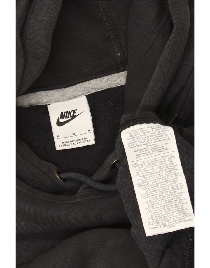 Felpa con cappuccio da uomo Nike, cotone medio nero