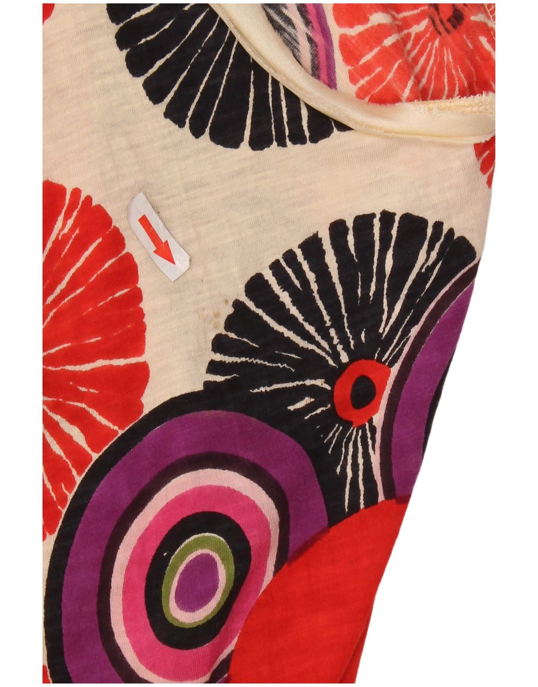 Desigual Camicetta da donna Top UK 14 Poliestere patchwork multicolore medio