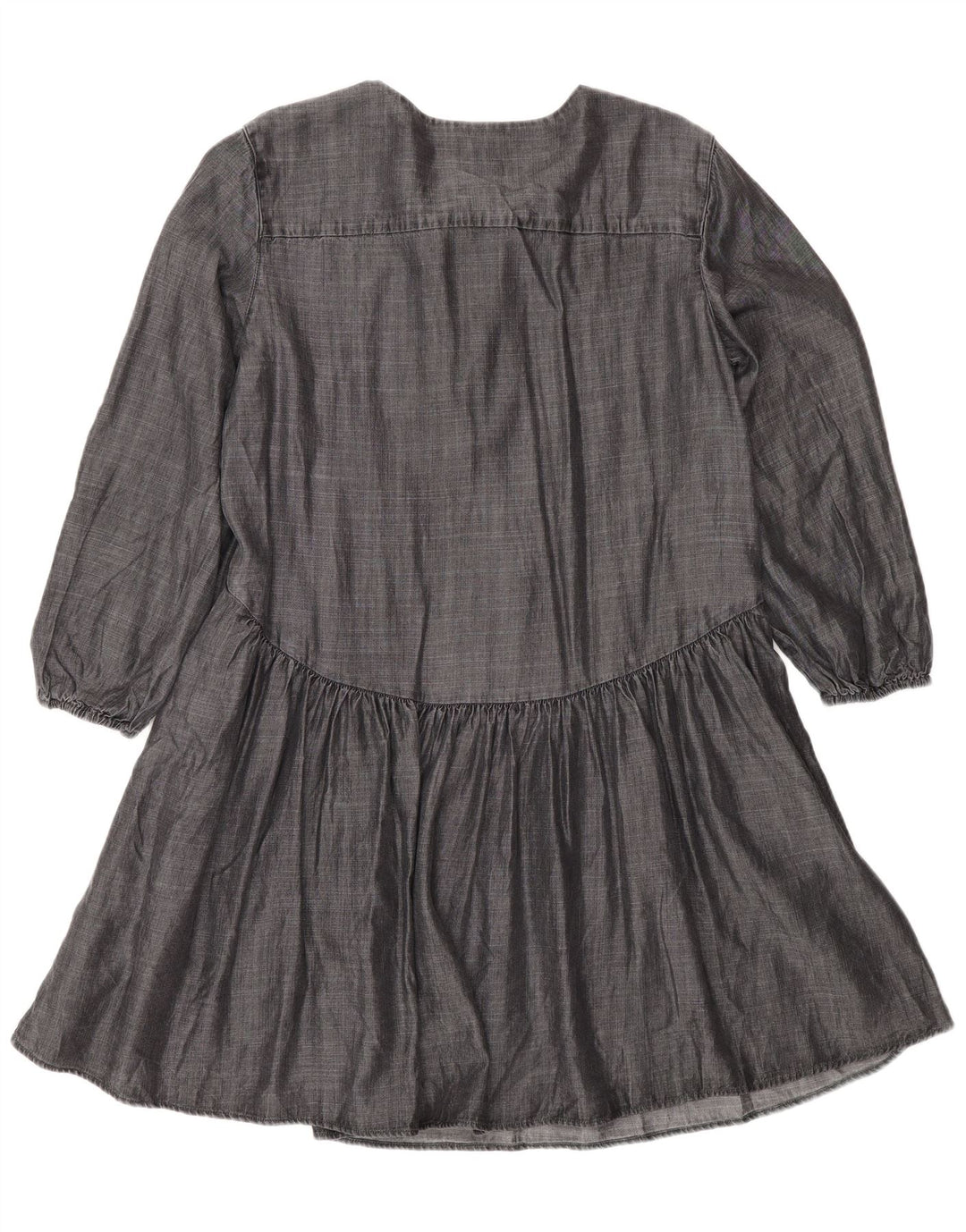 Abito a trapezio da donna a maniche lunghe Superdry UK 12 Lyocell grigio medio