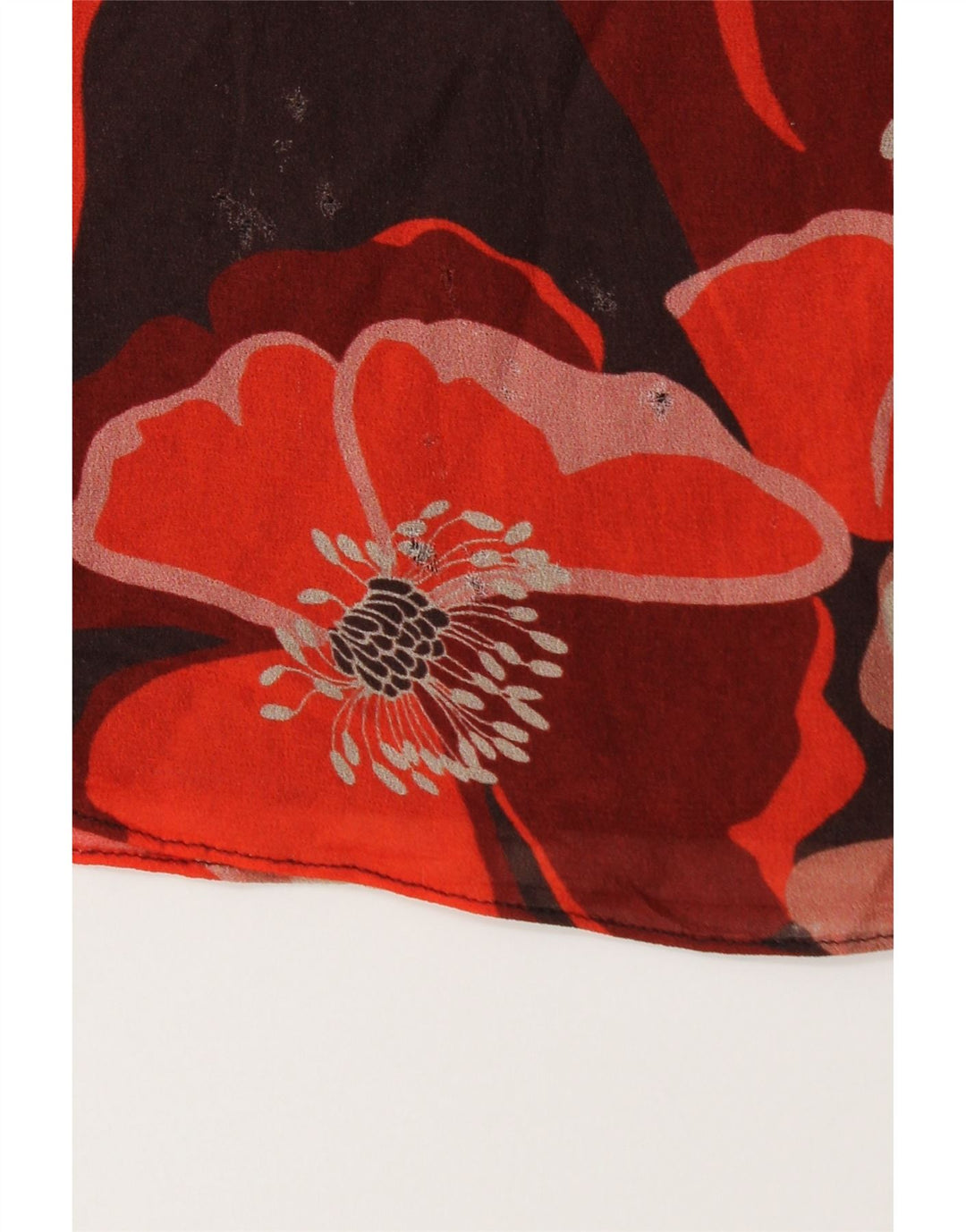 ELENA MIRO Camicetta da donna con maniche a 3/4 Top UK 16 Grande viscosa floreale rossa