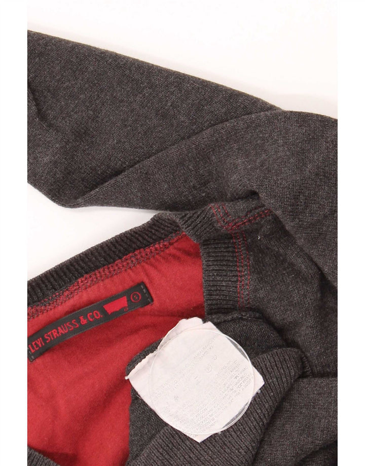 Maglione da uomo con scollo a V Levi's piccolo in cotone grigio