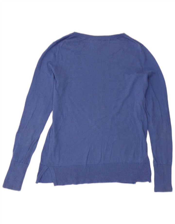 Gap Maglione da donna oversize con scollo a barca UK 10 Piccolo cotone blu
