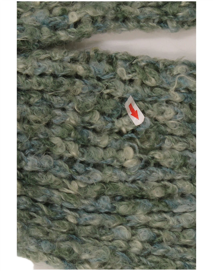 Maglione cardigan lungo da donna VINTAGE UK 18 XL Verde