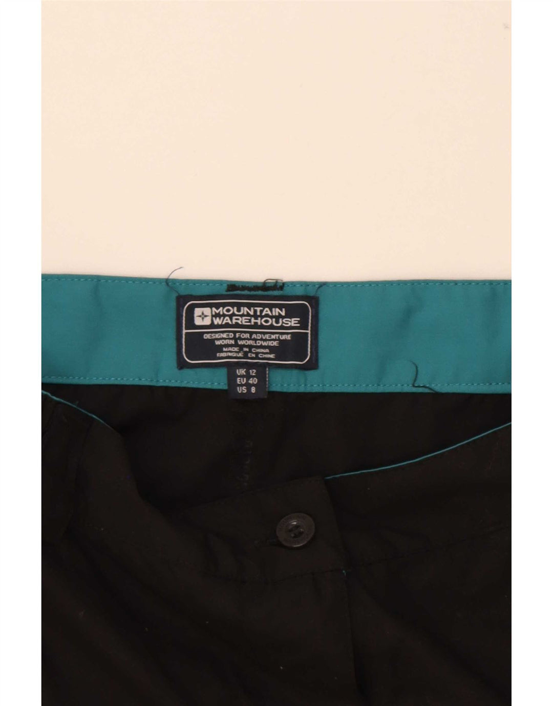 Pantaloncini casual da donna Mountain Warehouse UK 12 medi W30 poliestere nero