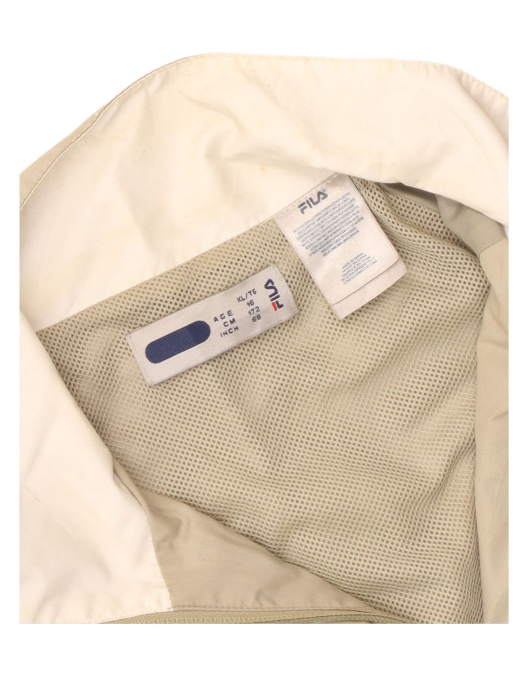 Giacca da tuta da ragazzo Fila 15-16 anni XL Poliestere color block beige