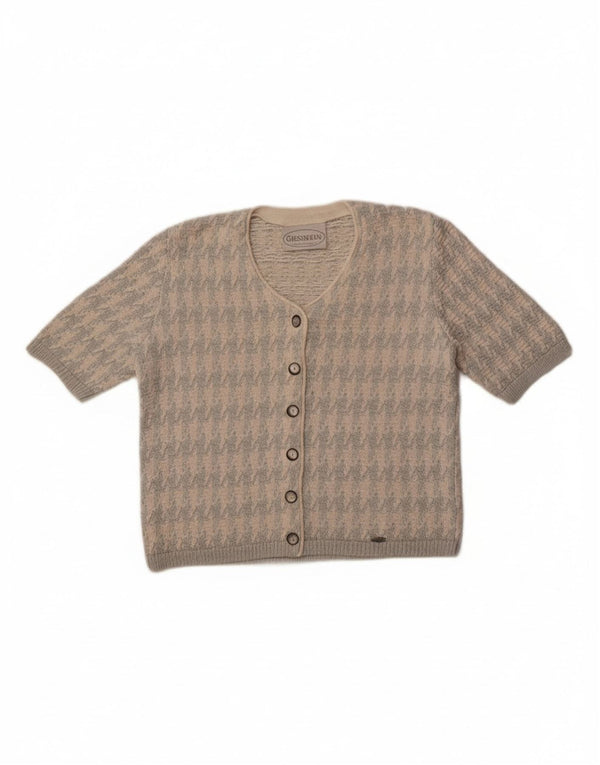 Maglione cardigan da donna Giesswein EU 38 pied de poule bianco medio