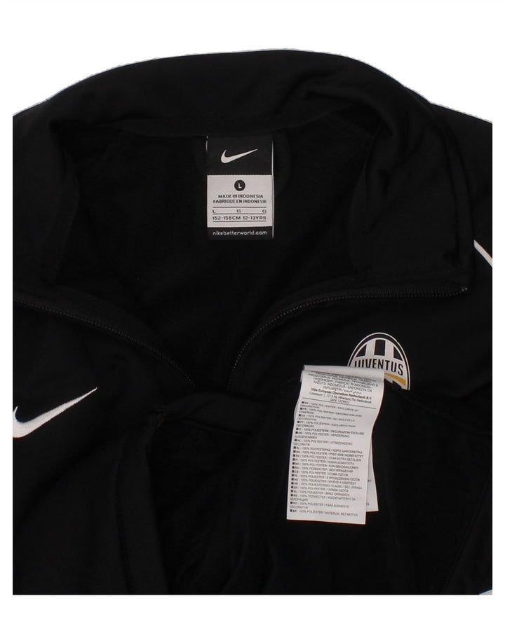 NIKE Boys Juventus Tracksuit Top Jacket 12-13 Years Black Polyester Vintage Nike and Second-Hand Nike from Messina Hembry 