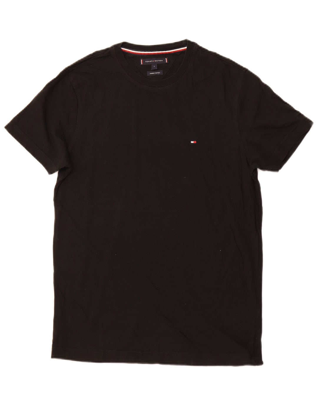 TOMMY HILFIGER T-shirt da uomo Top piccola in cotone nero