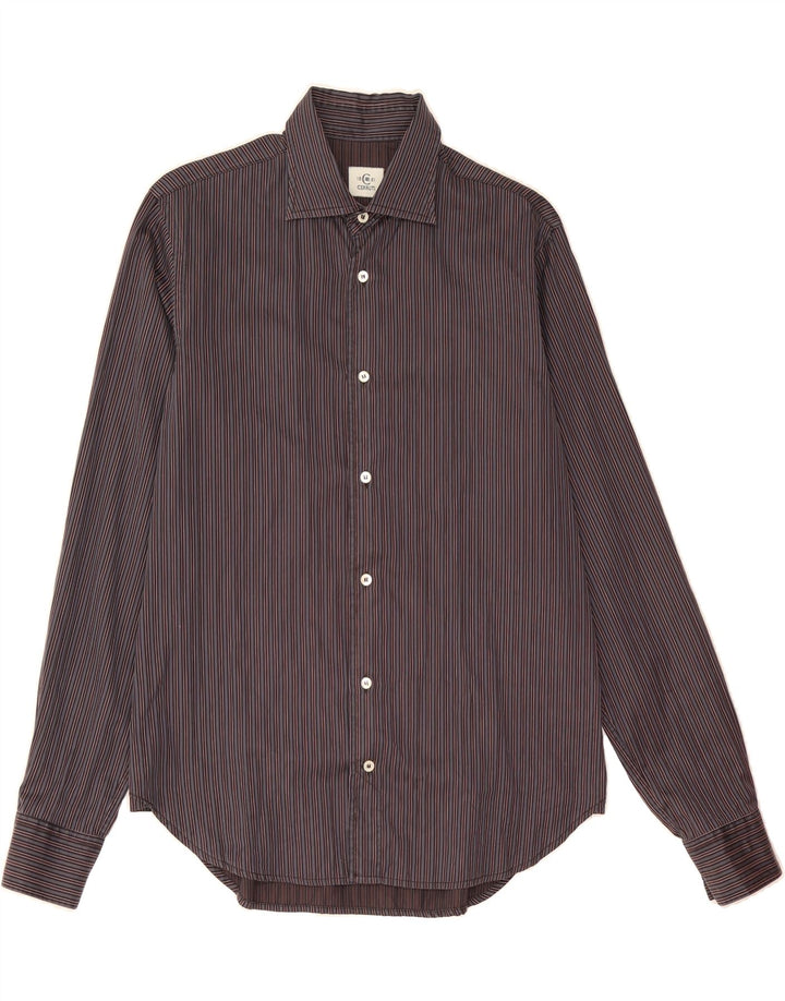 CERRUTI 1881 Mens Shirt Large Grey Striped Vintage Cerruti 1881 and Second-Hand Cerruti 1881 from Messina Hembry 