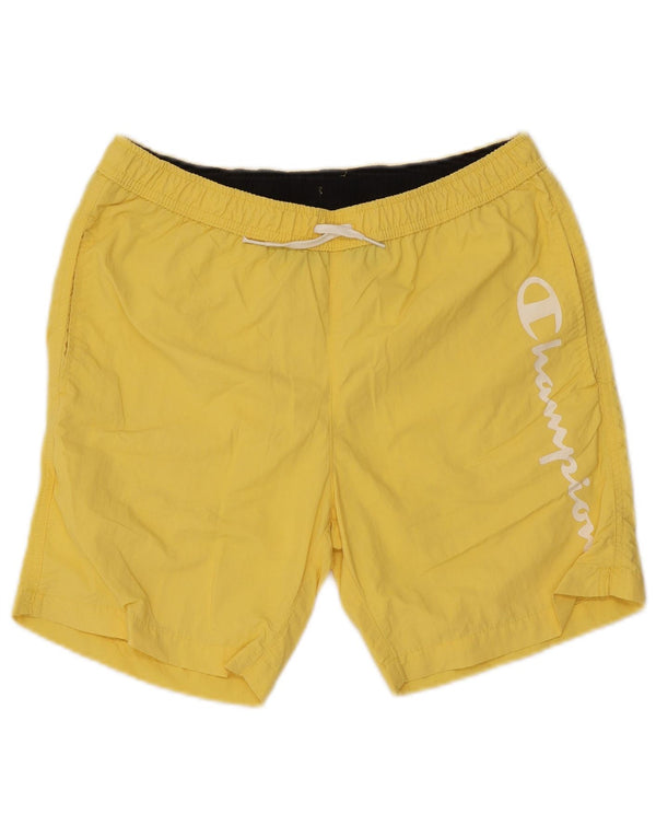 Pantaloncini sportivi con grafica Champion da ragazzo 15-16 anni 2XL Giallo in poliammide
