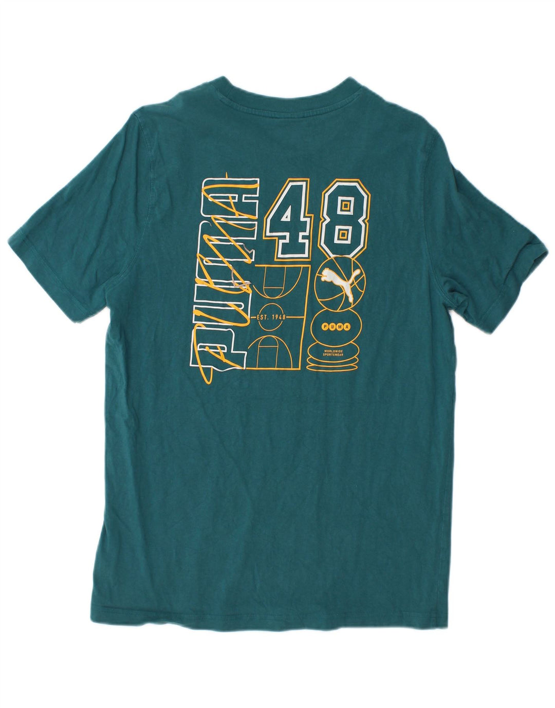 T-shirt grafica da uomo PUMA Top in cotone verde medio