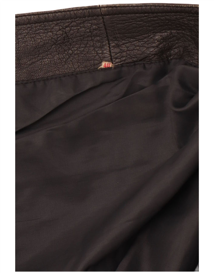 Cappotto in Pelle Donna VINTAGE IT 40 Piccolo Nero