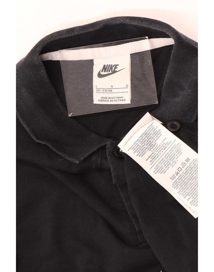 Polo Nike Ragazzo 12-13 Anni Large Nera In Cotone