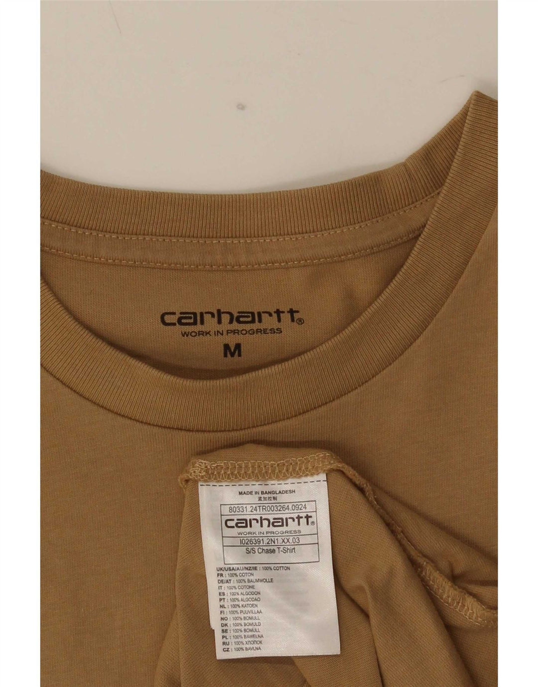 T-shirt da uomo Carhartt Top in cotone marrone medio
