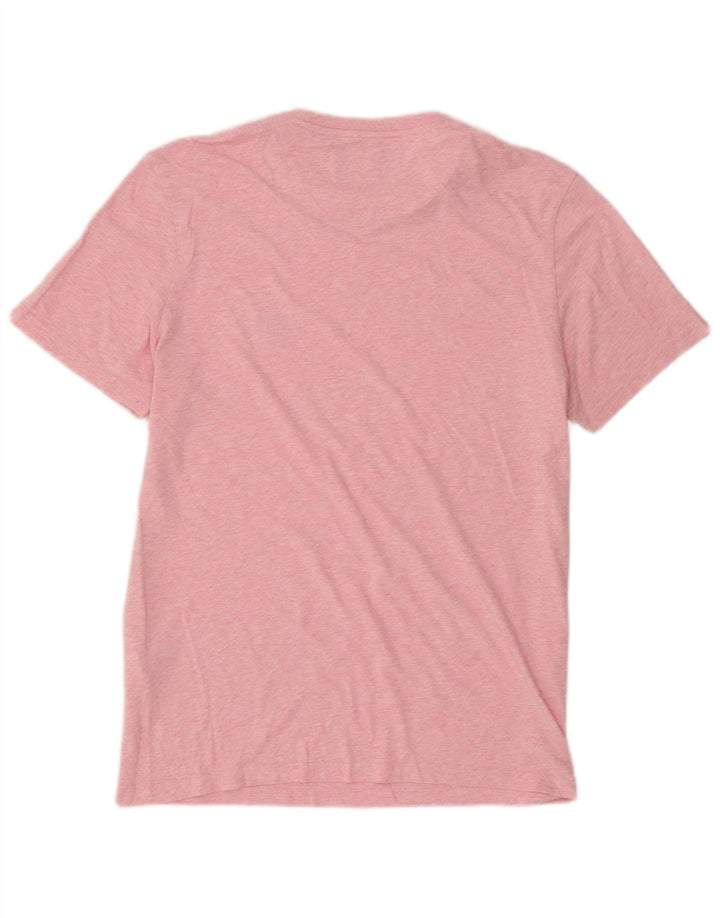 Lyle & Scott T-shirt da uomo Top grande in cotone chiazzato rosa