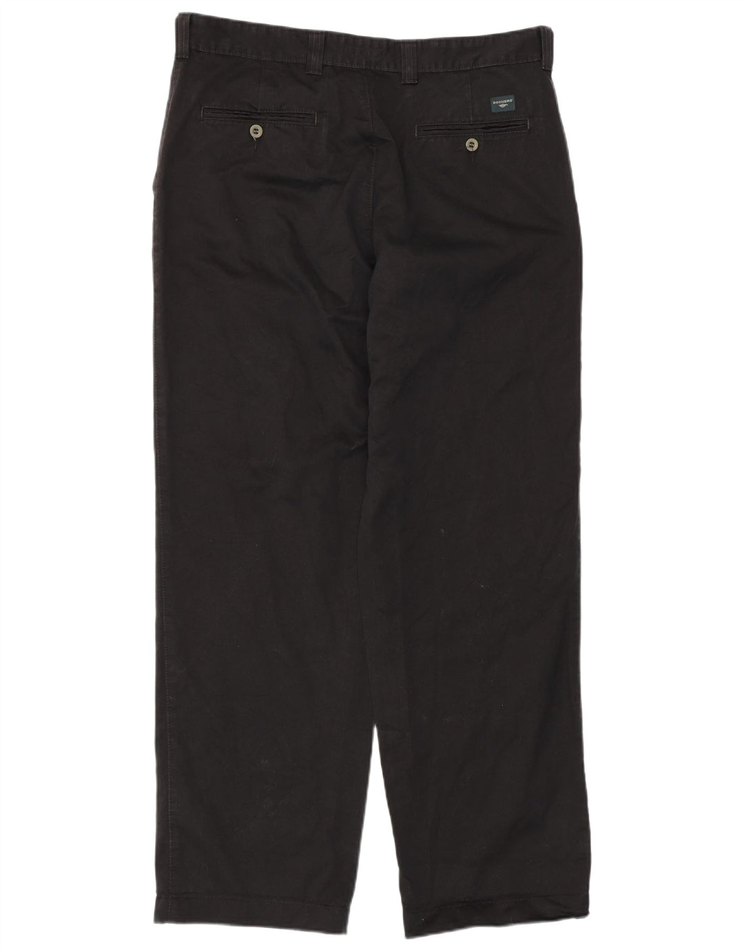DOCKERS Pantaloni chino dritti da uomo W36 L32 cotone nero