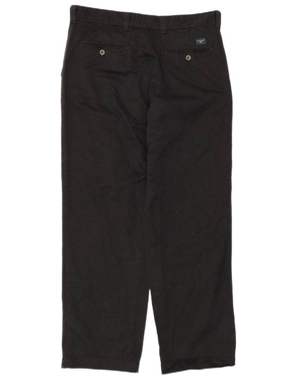 DOCKERS Pantaloni chino dritti da uomo W36 L32 cotone nero