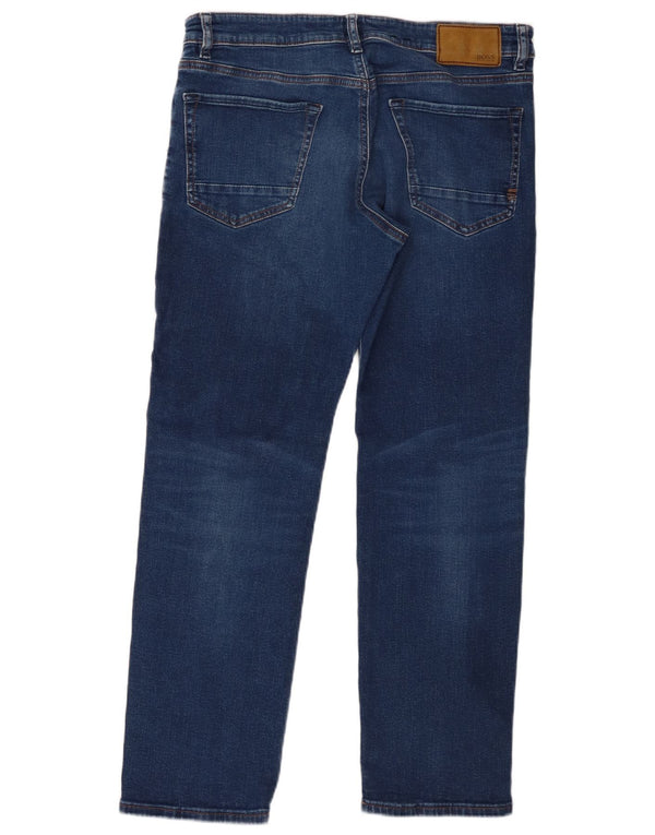 Jeans dritti da uomo Hugo Boss Maine vestibilità regolare W33 L30 cotone blu