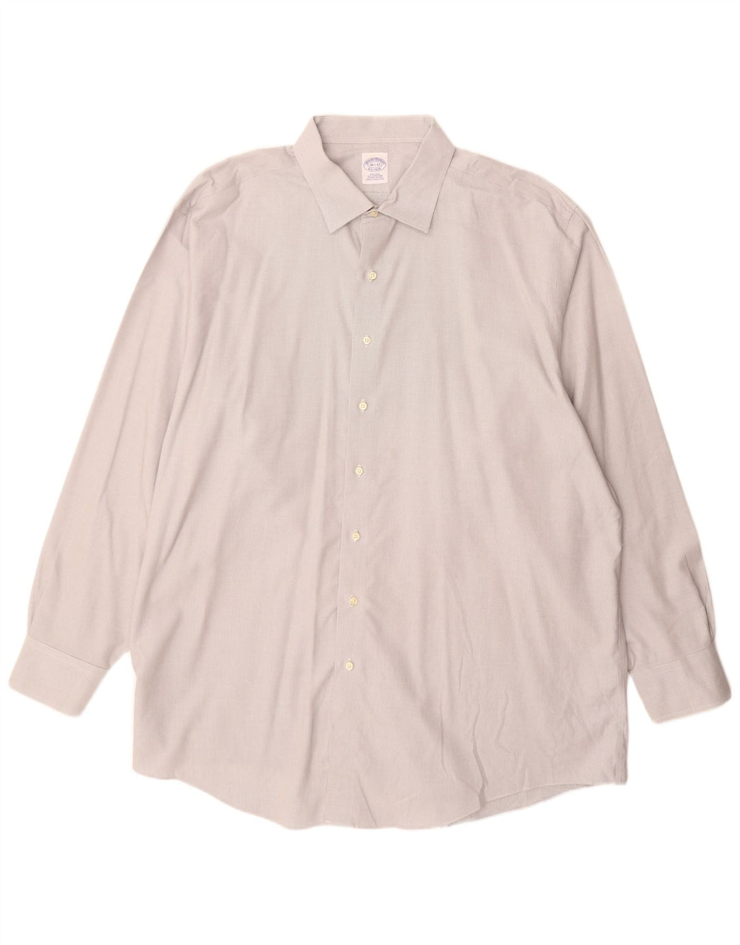 Camicia da uomo Brooks Brothers taglia 18 1/2 2XL cotone grigio