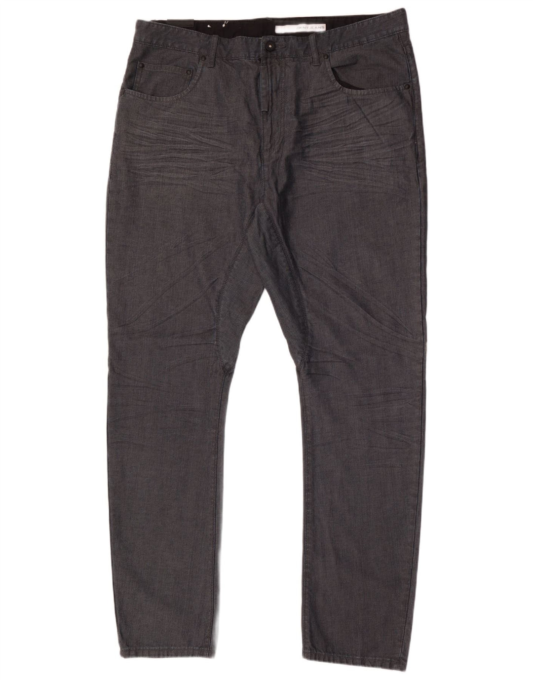 Pantaloni casual slim da uomo Dkny W38 L33 cotone grigio