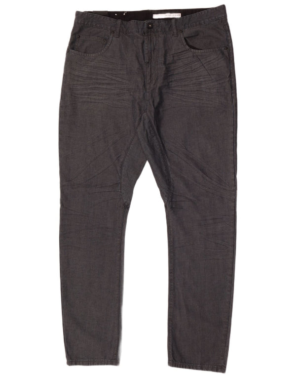 Pantaloni casual slim da uomo Dkny W38 L33 cotone grigio