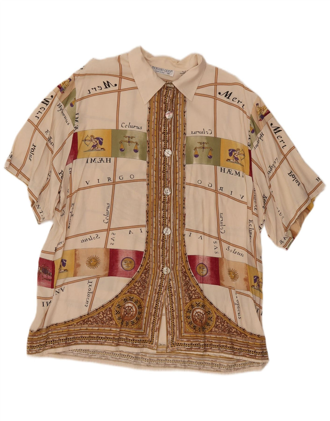 MARCELLO CIONI Camicia grafica da donna Camicetta IT 48 XL Colore bianco sporco