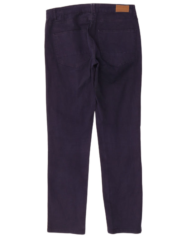 Pantaloni casual slim da uomo Zara EU 42 Large W32 L31 cotone blu navy