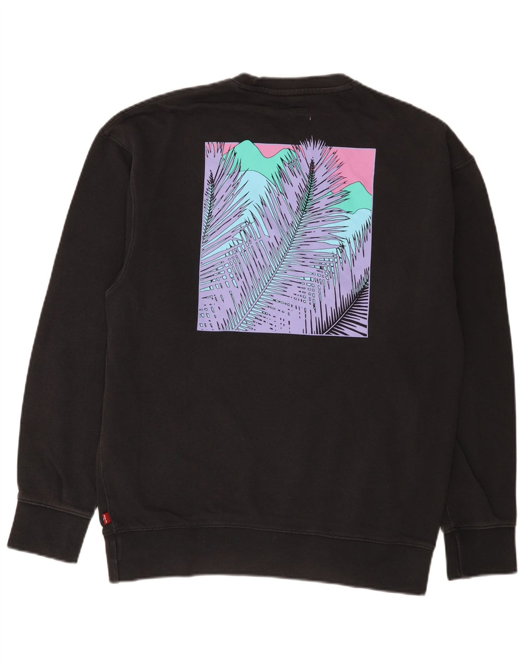 Levi's Uomo Felpa con grafica rilassata Maglione piccolo nero