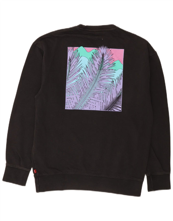 Levi's Uomo Felpa con grafica rilassata Maglione piccolo nero