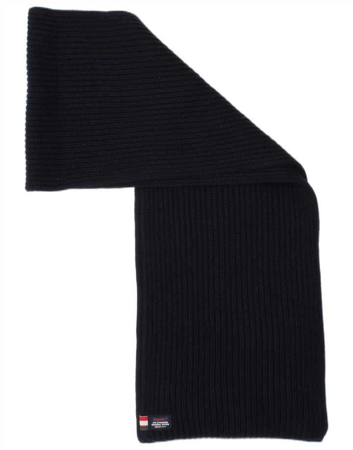 Sciarpa rettangolare da uomo in maglia Superdry, taglia unica, classica in acrilico blu navy