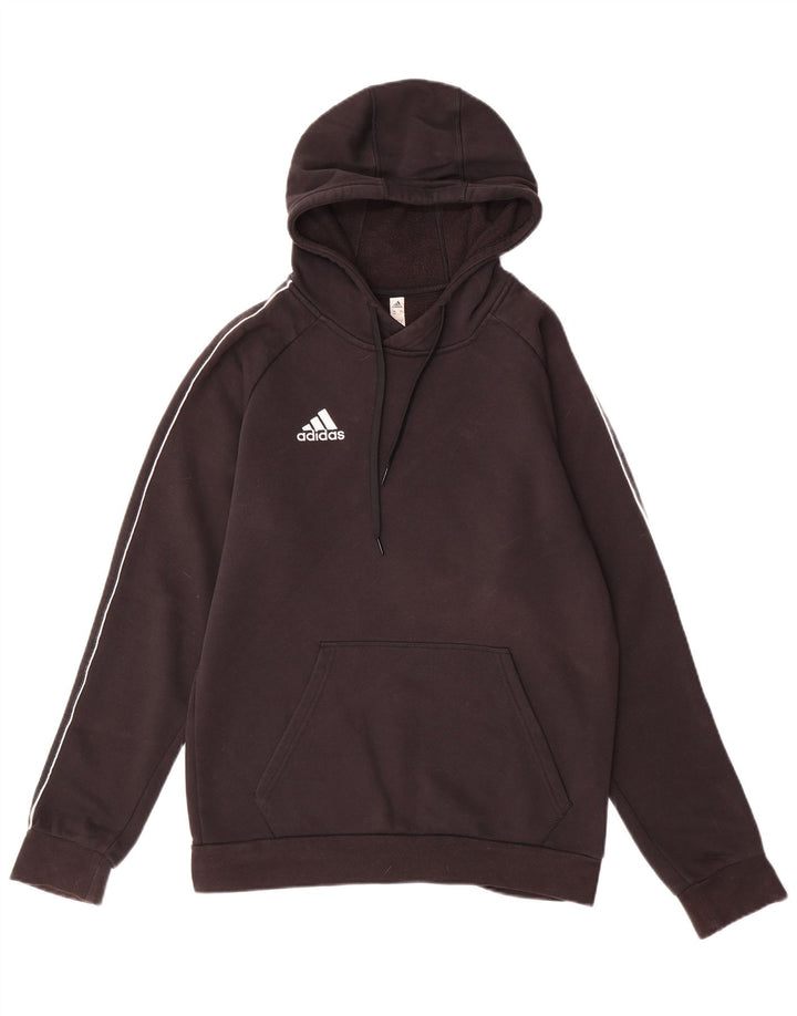 ADIDAS Mens Hoodie Jumper Medium Black Cotton