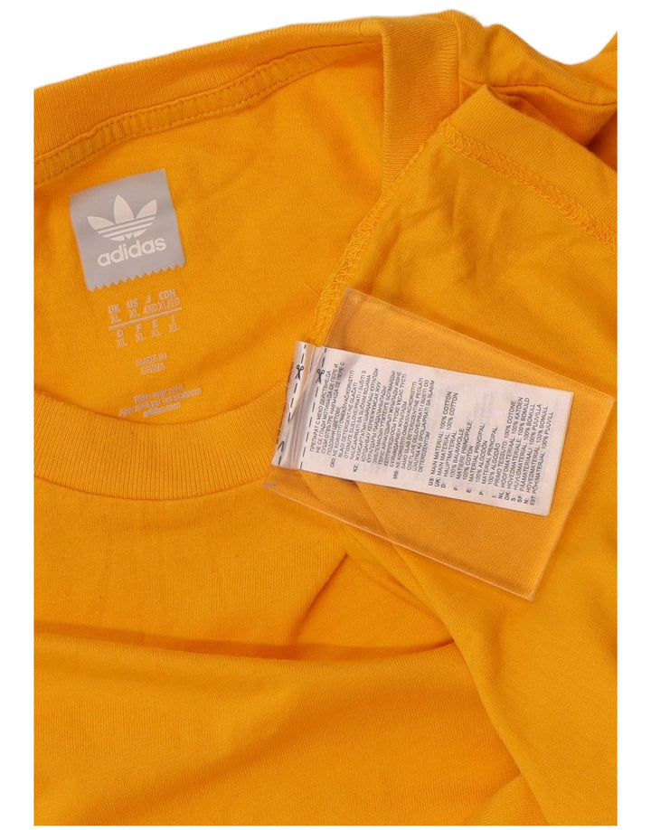 T-shirt da uomo Adidas Top XL in cotone giallo