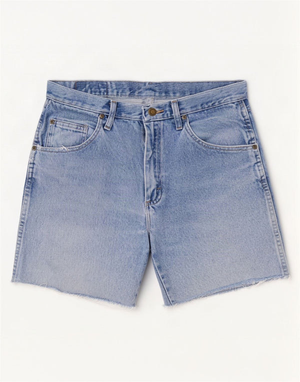 Pantaloncini di jeans vestibilità regolare da uomo Wrangler W31 cotone blu medio