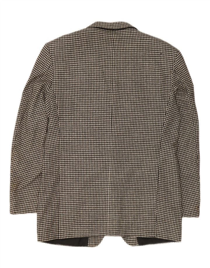 Giacca blazer lunga da uomo Marks & Spencer UK 40 media pied de poule nera